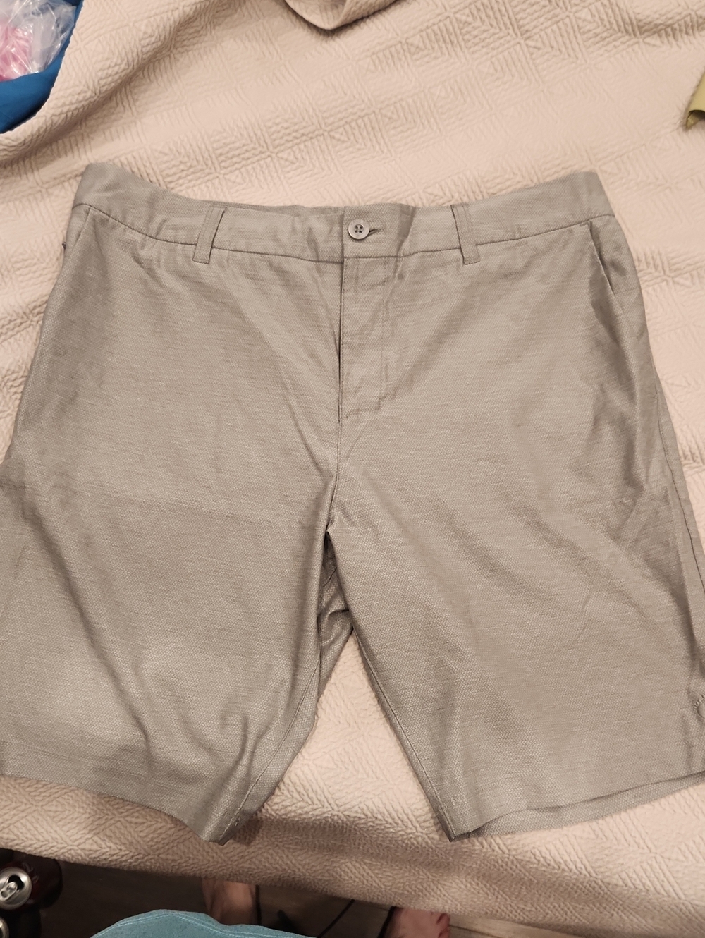 Hang Ten Light Gray Flat Front Men's Shorts